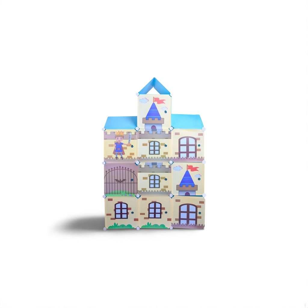 10 Door -Plastic Cloth Storage Organization- Blue & Yellow 1 10 Door -Plastic Cloth Storage Organization- Blue & Yellow