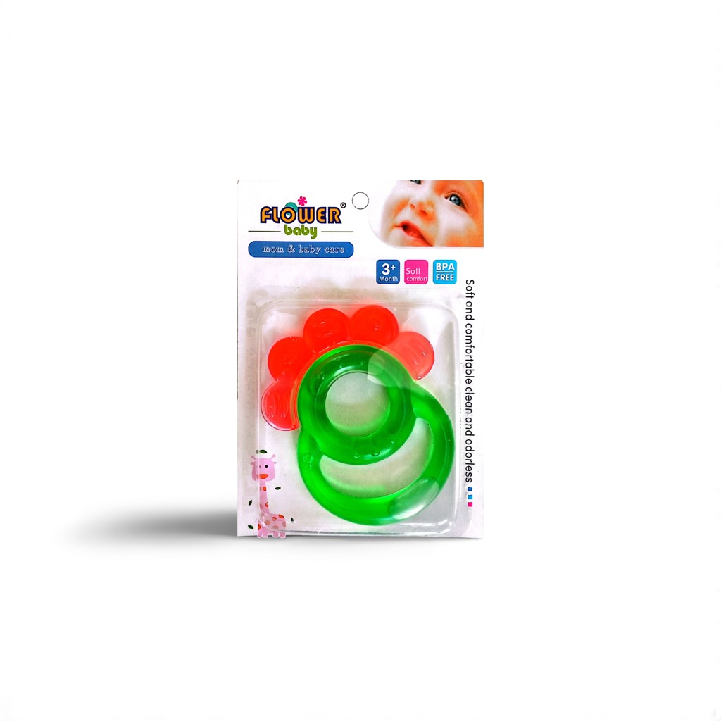 Baby Teether- Green & Red 1 Baby Teether- Green & Red